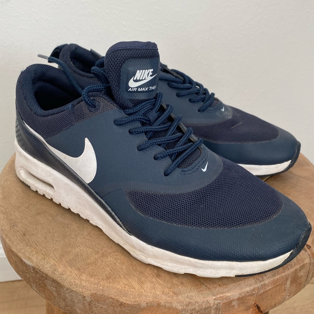 Navy Blue Nike Air Max sneakers